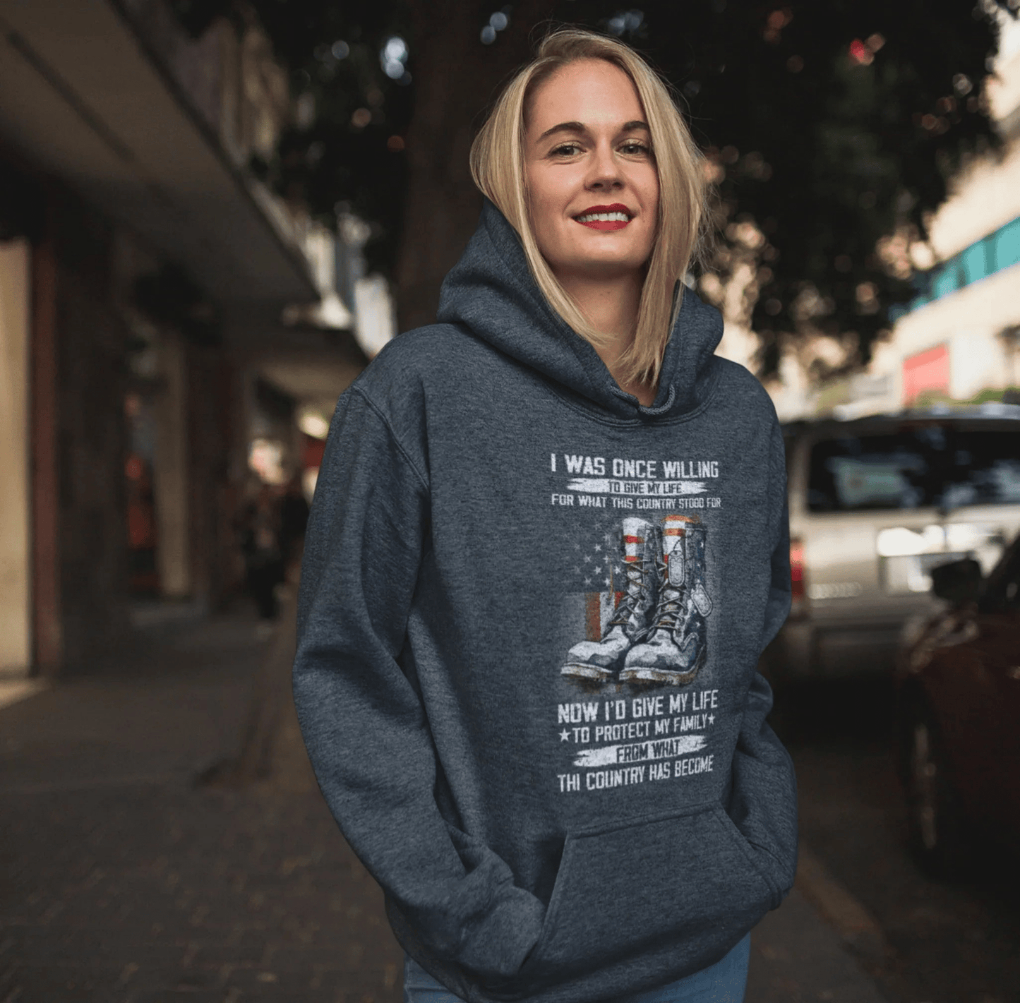 I was once willing to give my life, Unisex Hoodie, Proud Military Veteran, Army Gift for Him, Navy Wife Gift - SKULLFURY MERCH