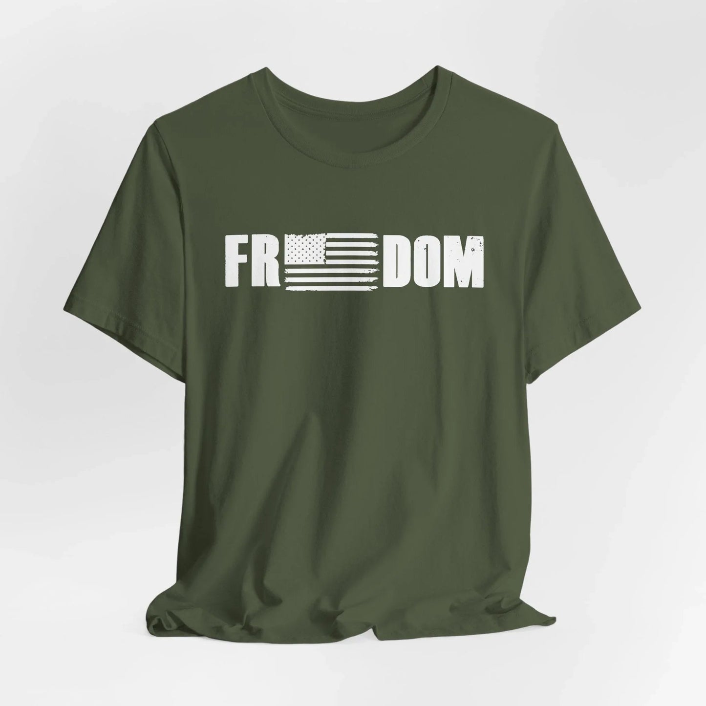 Patriotic Freedom Tee, USA Flag Shirt, Independence Day Apparel, American Pride Top, Fourth of July Tee, Patriotic Clothing - SKULLFURY MERCH