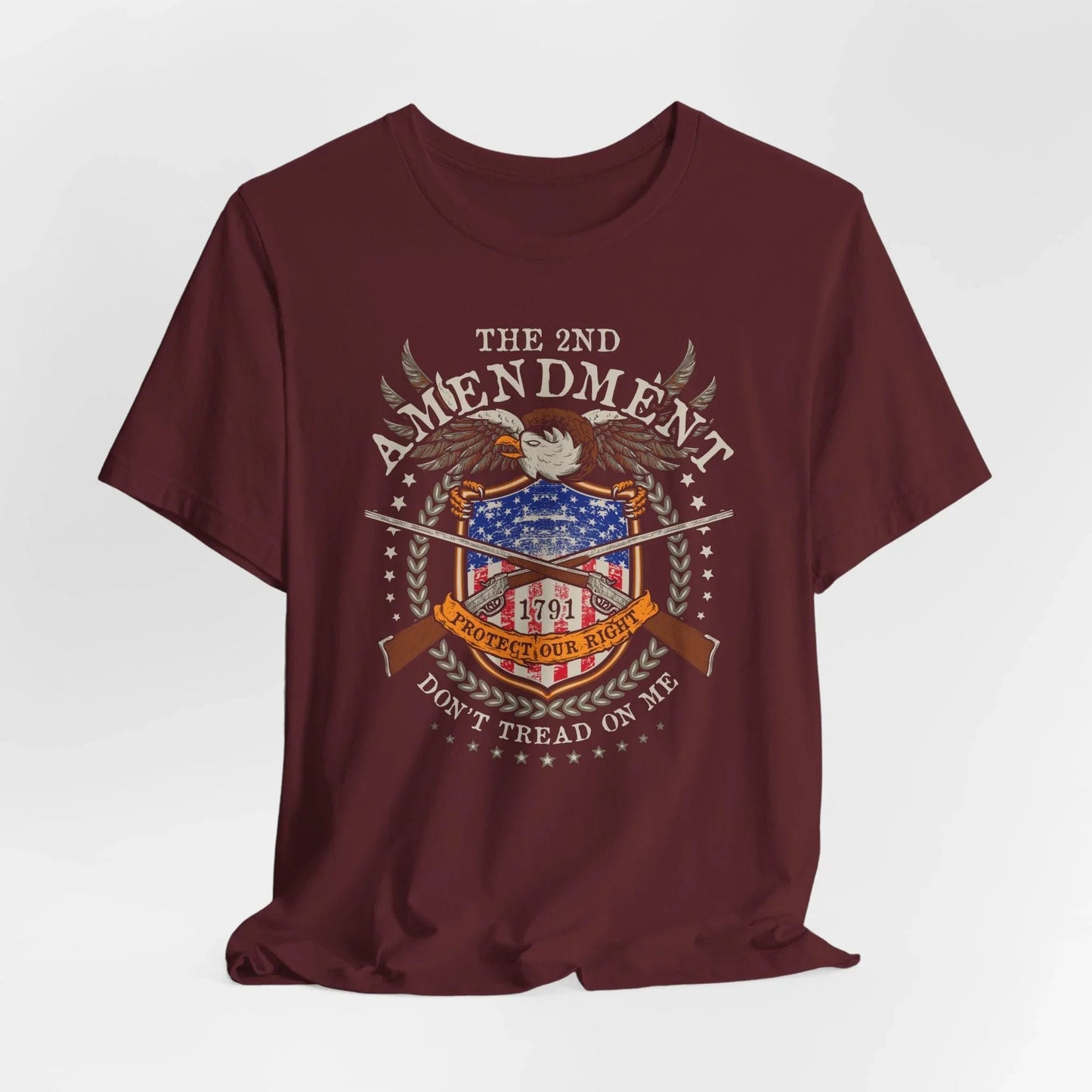 Second Amendment Don't Tread in Me Unisex T-Shirt - Patriotic Gun Rights Tee, Liberty Print Shirt, Pro - Gun Activist Clothing, American Pride - SKULLFURY MERCH