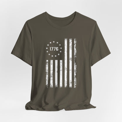 1776 Flag Unisex T-Shirt, Patriotic Tee for Celebrating Our Founding, USA History Shirt, July 4th Tee, American Flag Shirt, Independence Day