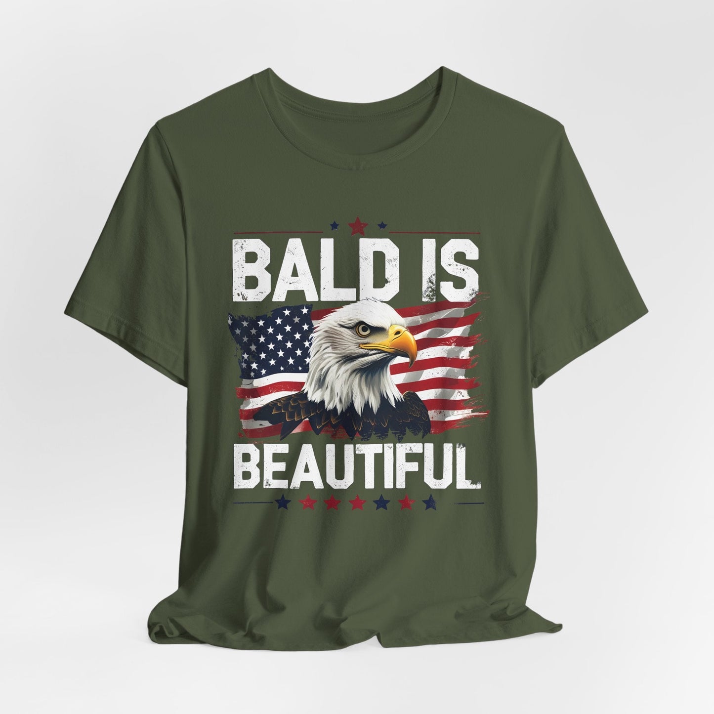 Bald is Beautiful Tee, Bald Eagle Shirt, Patriotic T-Shirt, Unisex Graphic Tee, Eagle Lover Gift, Independence Day Apparel