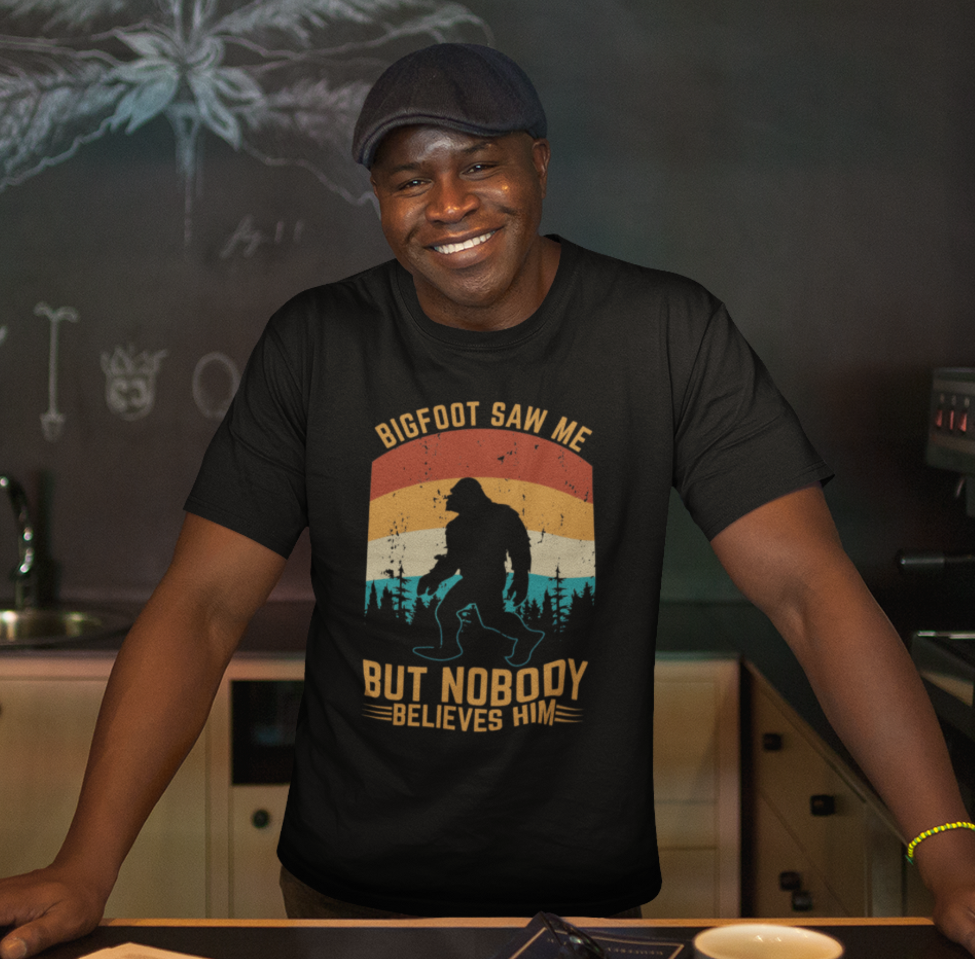 Bigfoot Saw Me T-Shirt, Fun Graphic Tee, Unisex Slogan Shirt, Perfect for Outdoor Lovers