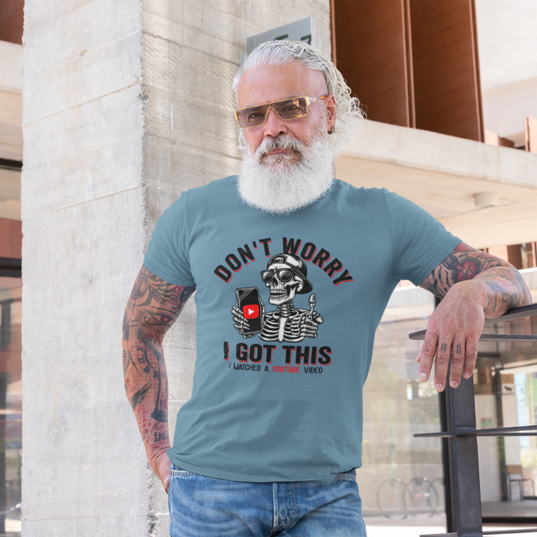Don’t Worry I Got This Skeleton YouTube Shirt, Funny Unisex Tee for Gamers & Content Creators
