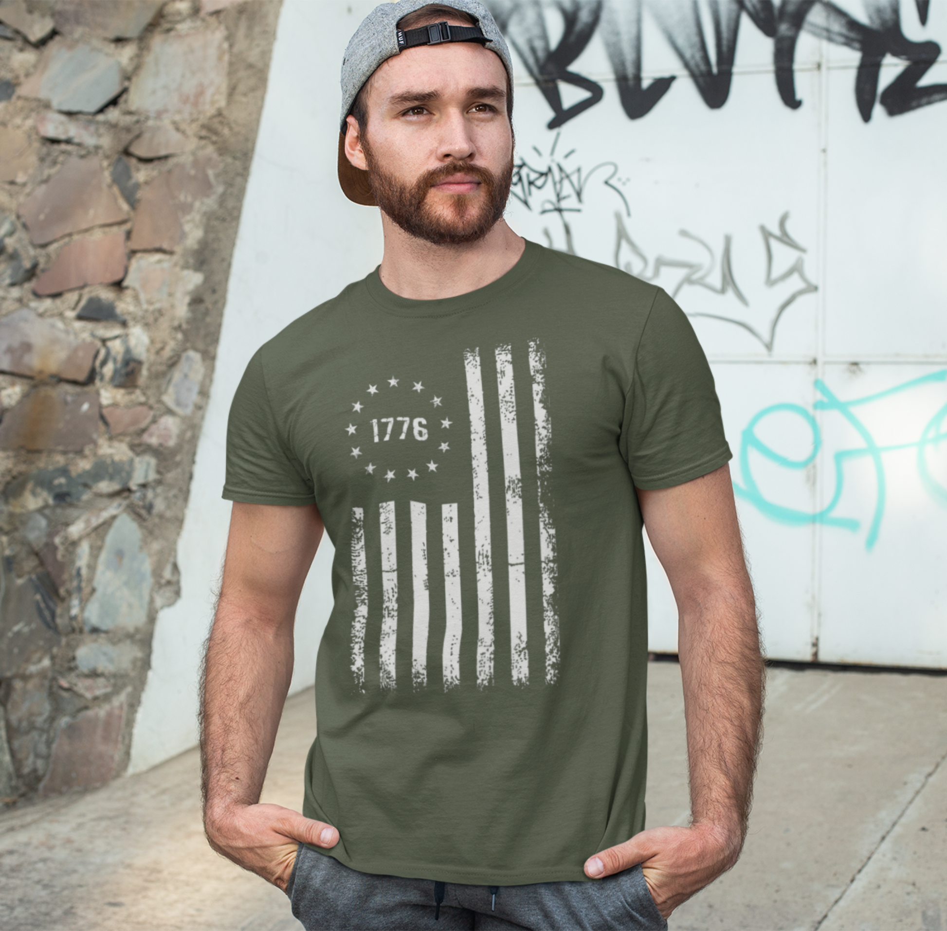 1776 Flag Unisex T-Shirt, Patriotic Tee for Celebrating Our Founding, USA History Shirt, July 4th Tee, American Flag Shirt, Independence Day