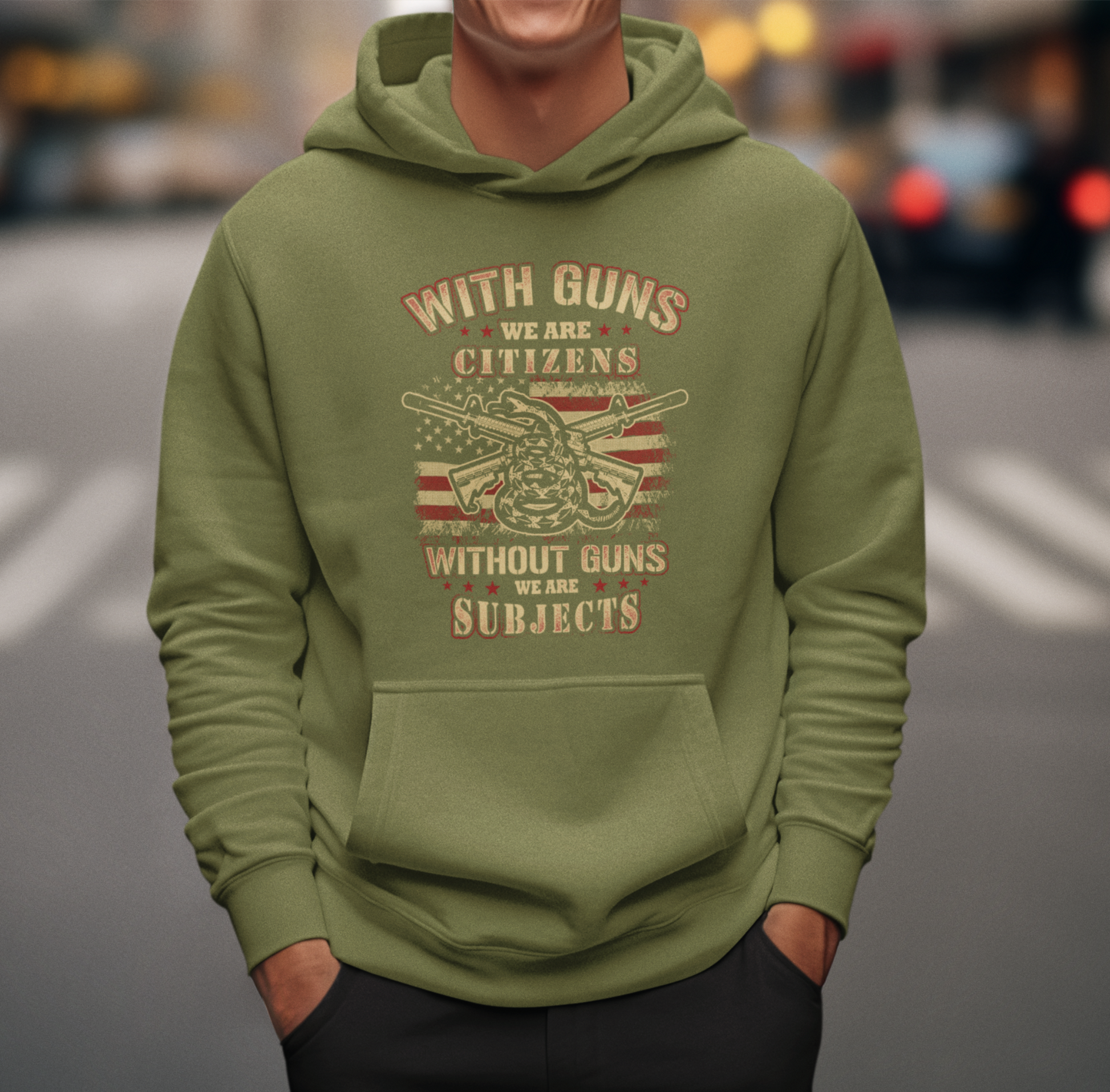 With Guns We Are Citizens, Without Guns We Are Subjects, Unisex Hoodie, 2nd Amendment Supporter, Patriotic Apparel