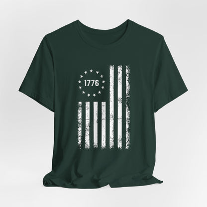 1776 Flag Unisex T-Shirt, Patriotic Tee for Celebrating Our Founding, USA History Shirt, July 4th Tee, American Flag Shirt, Independence Day