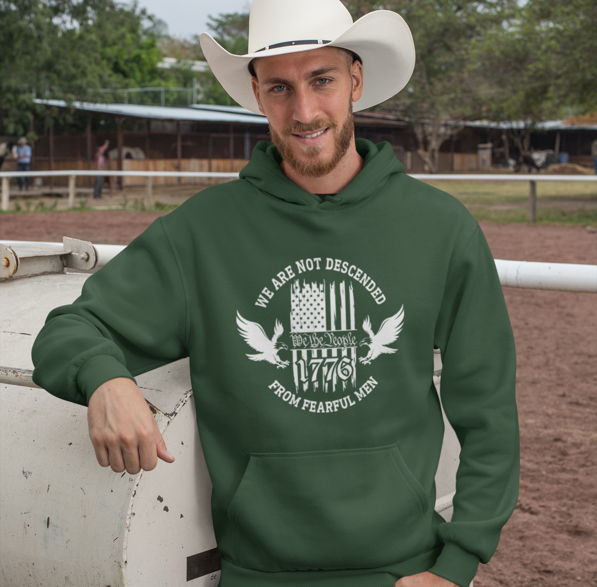 We Are Not Descended From Fearful Men Unisex Hoodie, Bold Patriotic Hoodie Jumper, Independence Day