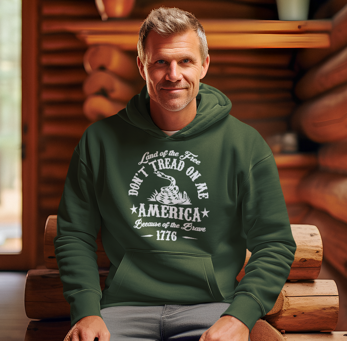 Liberty or Death Don't Tread on Me, Land of the Free Because of The Brave Unisex Hoodie