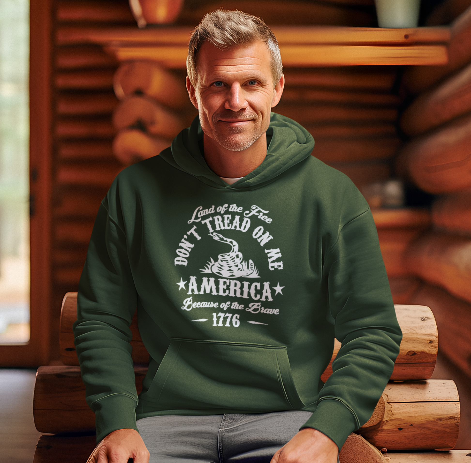 Liberty or Death Don't Tread on Me, Land of the Free Because of The Brave Unisex Hoodie