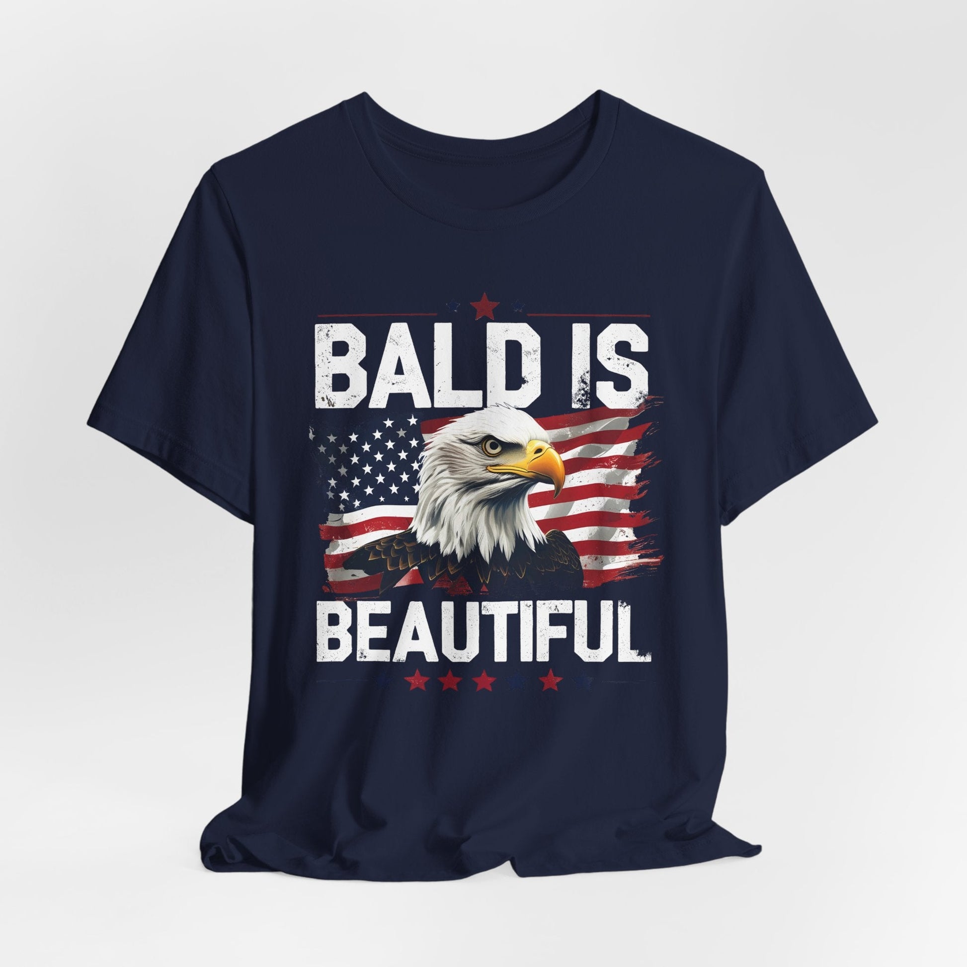 Bald is Beautiful Tee, Bald Eagle Shirt, Patriotic T-Shirt, Unisex Graphic Tee, Eagle Lover Gift, Independence Day Apparel