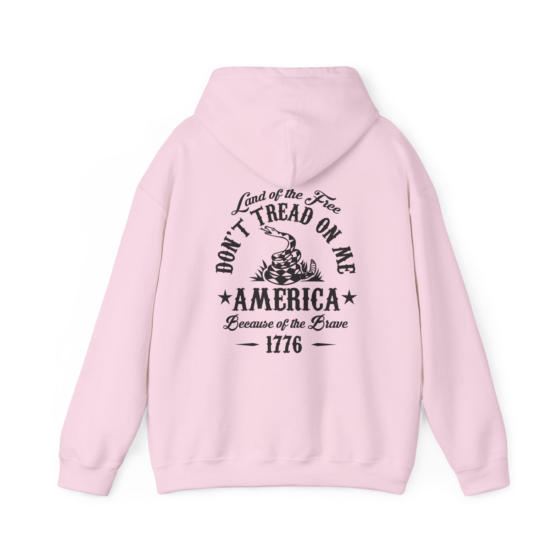 Liberty or Death Don't Tread on Me, Land of the Free Because of The Brave Unisex Hoodie (Back Print)