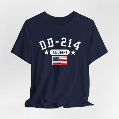 DD-214 Veteran Alumni Unisex T-Shirt, Military Retirement Tee, Perfect for Veterans Day