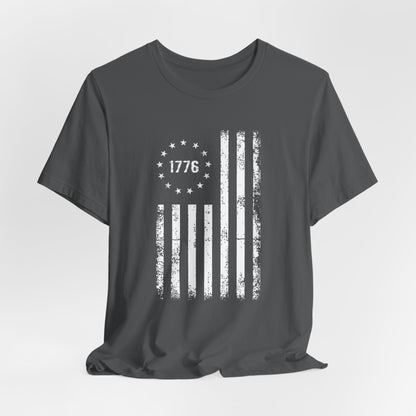 1776 Flag Unisex T-Shirt, Patriotic Tee for Celebrating Our Founding, USA History Shirt, July 4th Tee, American Flag Shirt, Independence Day