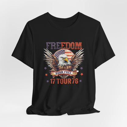Freedom Tour 1776 Eagle Unisex T-Shirt, Patriotic Graphic T-Shirt, Freedom Apparel