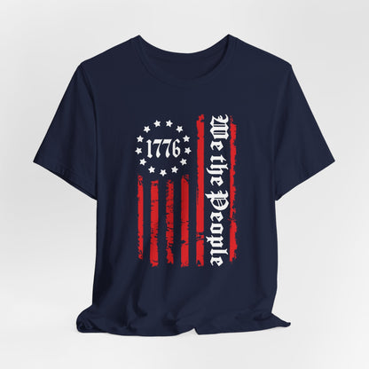 1776 Patriotic Flag Unisex T-Shirt, American Independence Day Shirt, Vintage 1776 T-Shirt, Red White Blue Tee