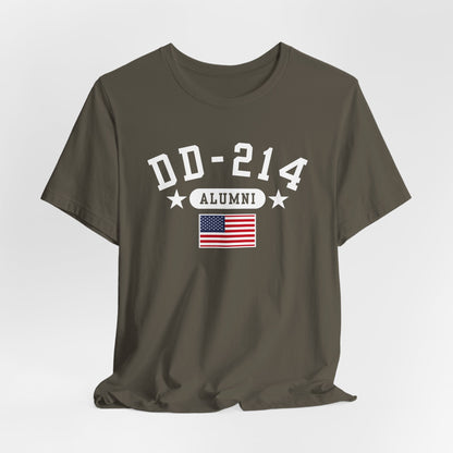 DD-214 Veteran Alumni Unisex T-Shirt, Military Retirement Tee, Perfect for Veterans Day