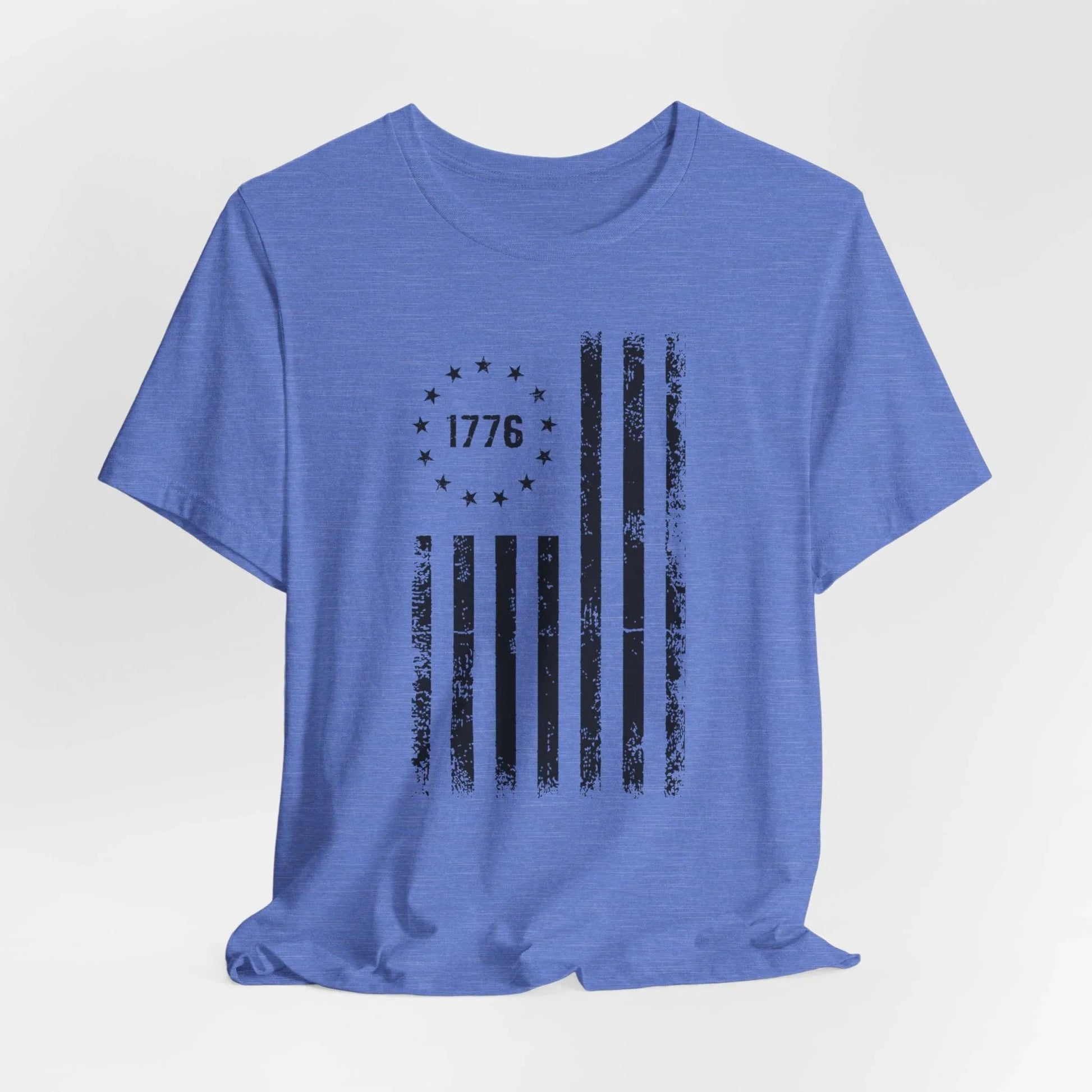 1776 Flag Unisex T-Shirt, (Black Print)Patriotic Tee, American Flag Shirt, Independence Day - SKULLFURY MERCH