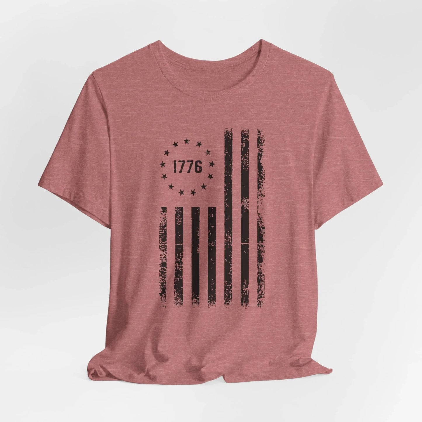 1776 Flag Unisex T-Shirt, (Black Print)Patriotic Tee, American Flag Shirt, Independence Day - SKULLFURY MERCH