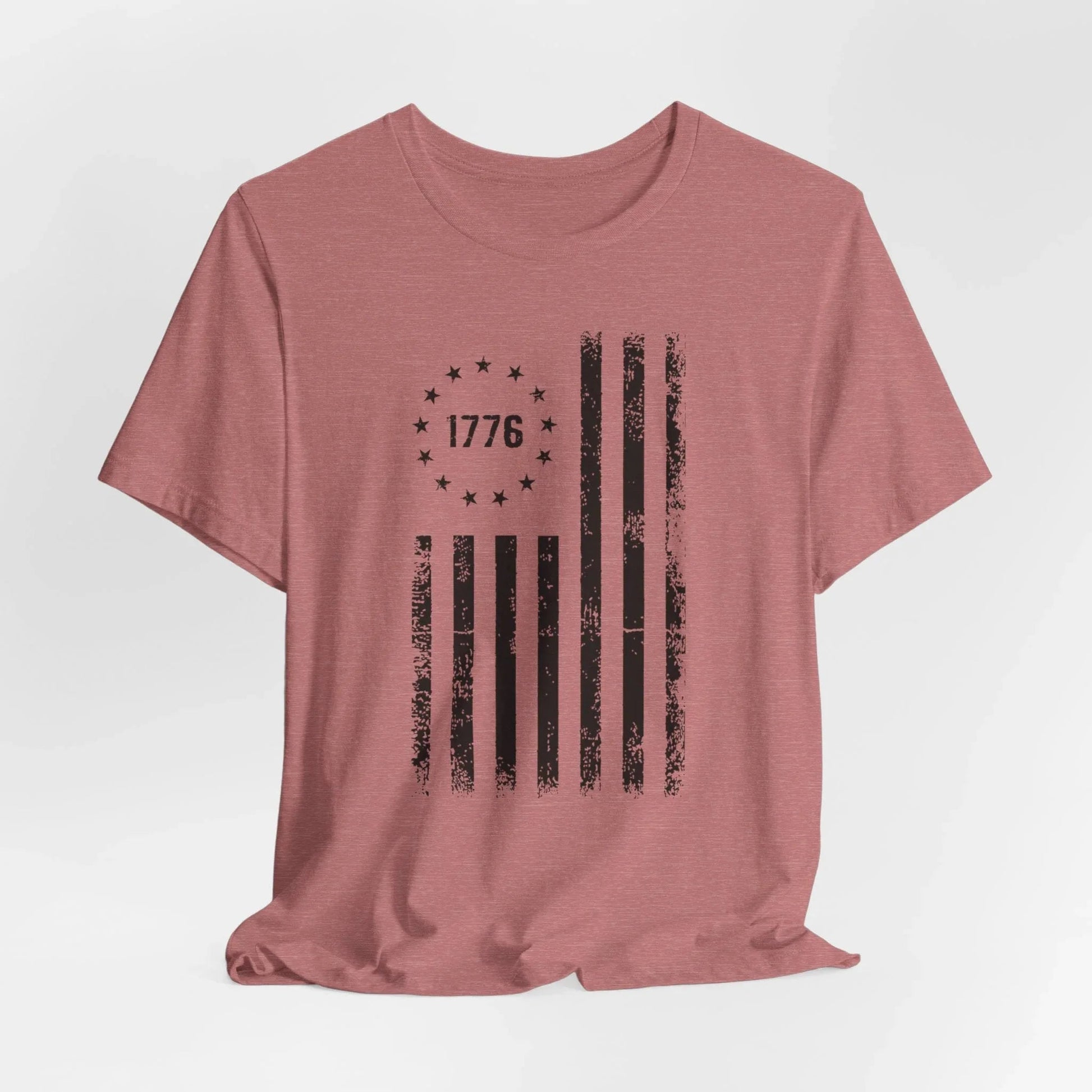 1776 Flag Unisex T-Shirt, (Black Print)Patriotic Tee, American Flag Shirt, Independence Day - SKULLFURY MERCH