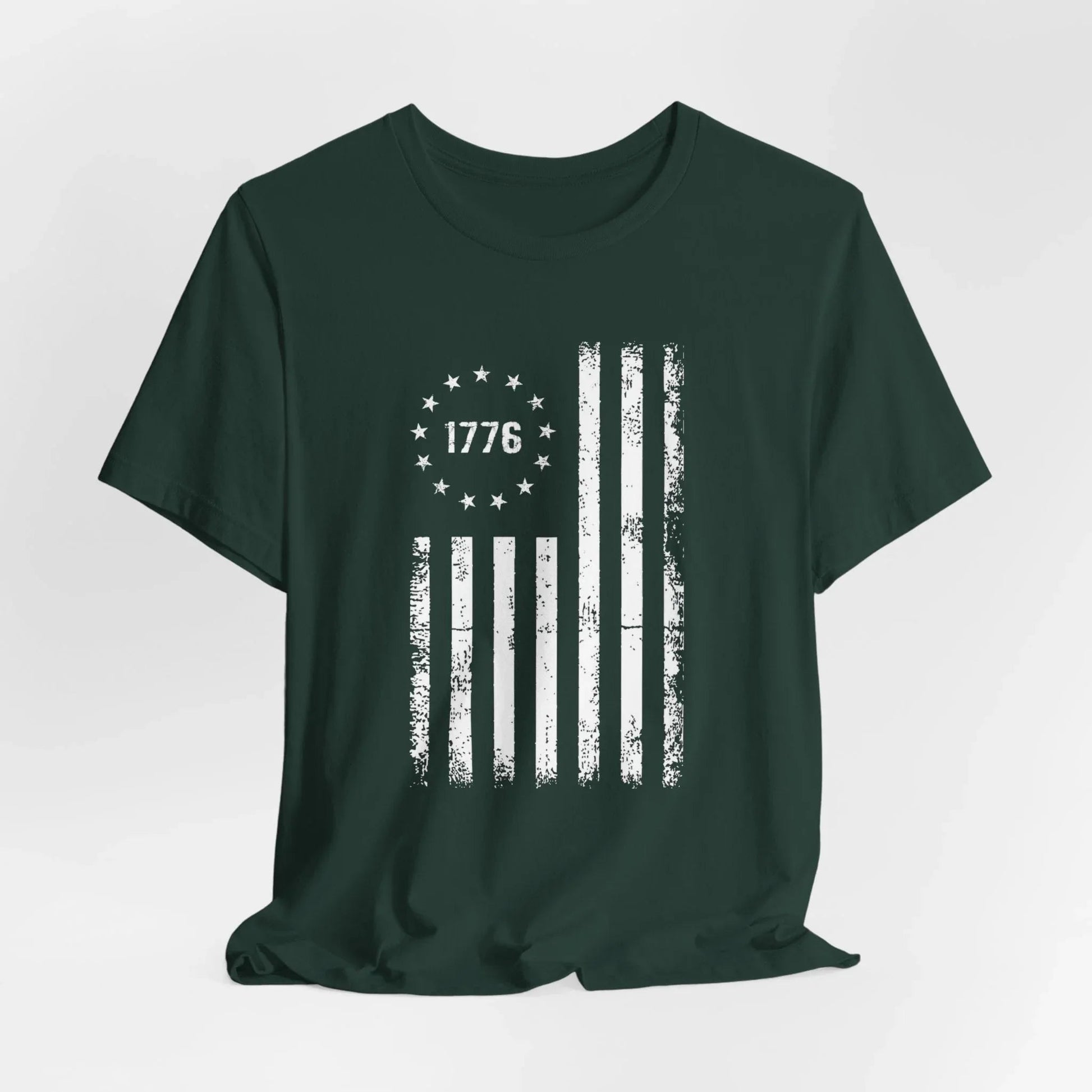 1776 Flag Unisex T-Shirt, Patriotic Tee for Celebrating Our Founding, USA History Shirt, July 4th Tee, American Flag Shirt, Independence Day - SKULLFURY MERCH