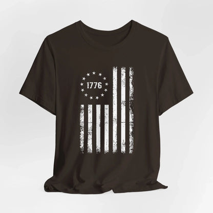 1776 Flag Unisex T-Shirt, Patriotic Tee for Celebrating Our Founding, USA History Shirt, July 4th Tee, American Flag Shirt, Independence Day - SKULLFURY MERCH