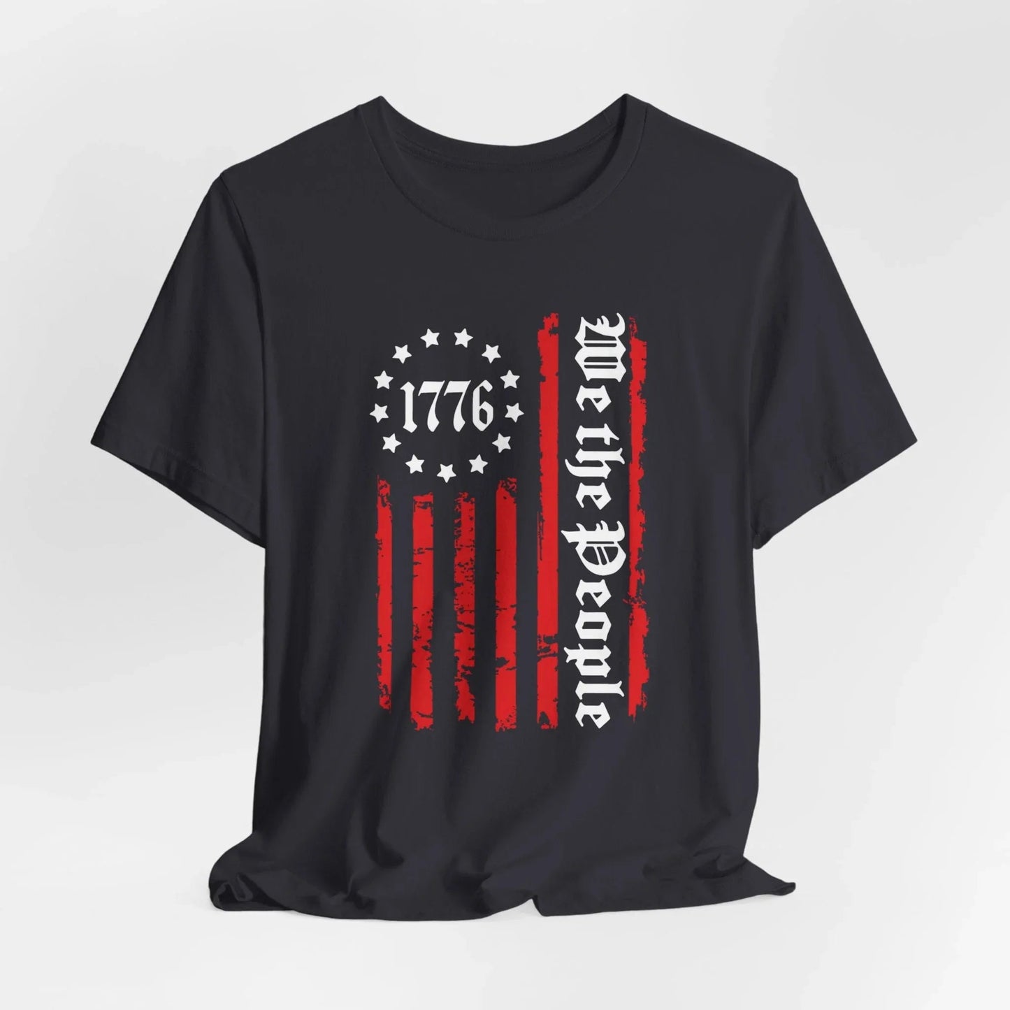 1776 Patriotic Flag Unisex T-Shirt, American Independence Day Shirt, Vintage 1776 T-Shirt, Red White Blue Tee - SKULLFURY MERCH