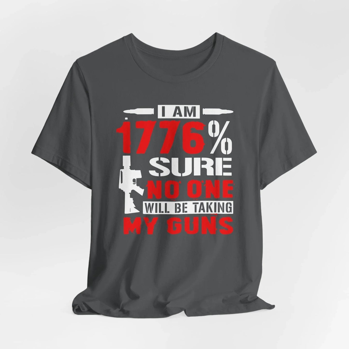 1776% Sure No One Taking My Guns Tee, 2nd Amendment Shirt, Patriotic Unisex T-Shirt, American Gun Rights, Political Tee - SKULLFURY MERCH