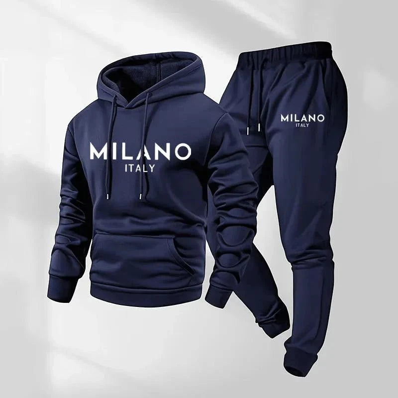 Milano Printed Hoodie And Sweatpants Set
