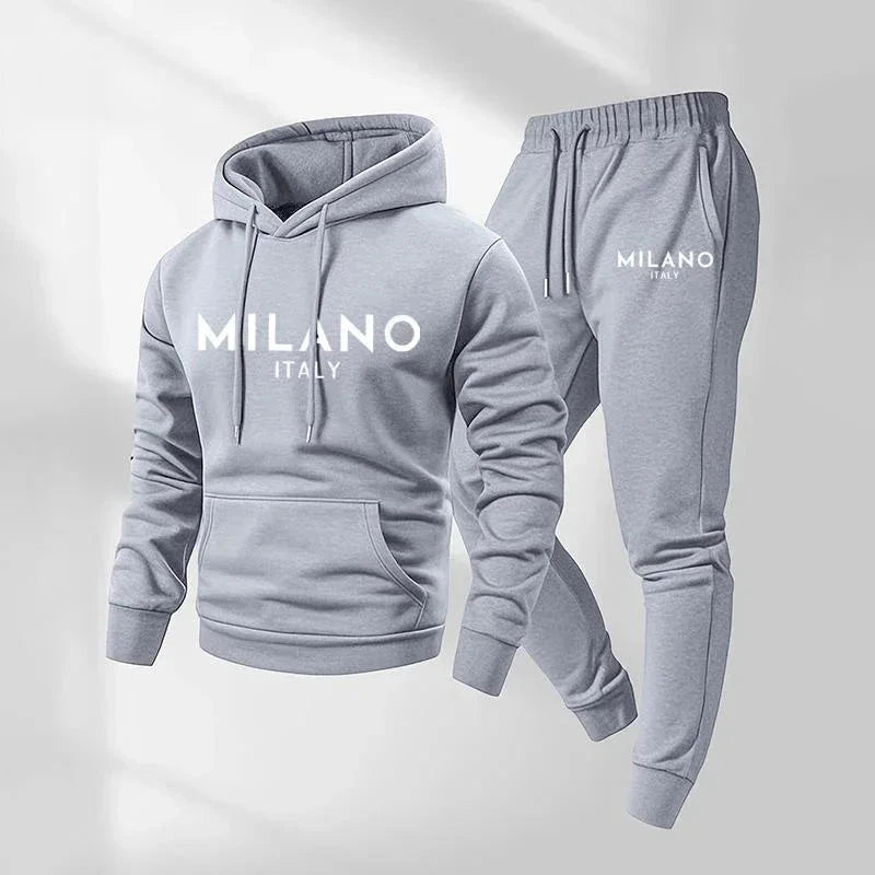 Milano Printed Hoodie And Sweatpants Set