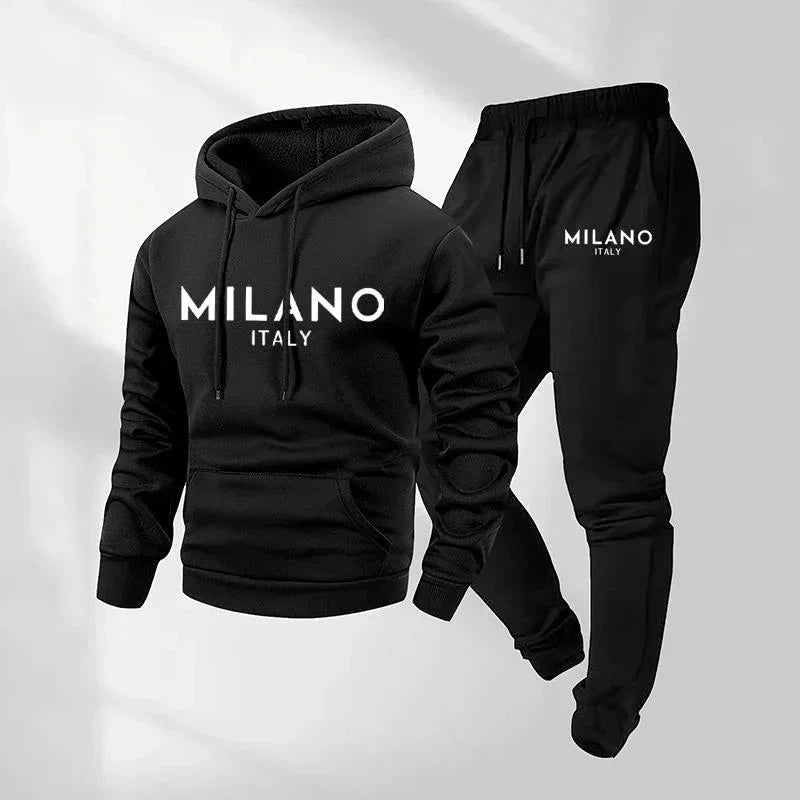 Milano Printed Hoodie And Sweatpants Set