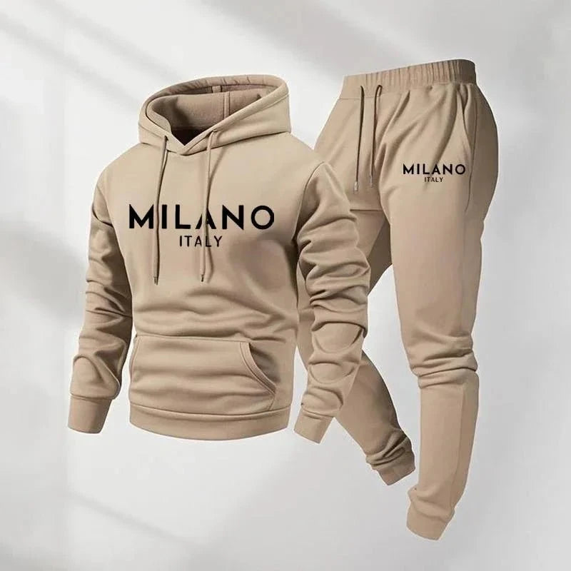 Milano Printed Hoodie And Sweatpants Set