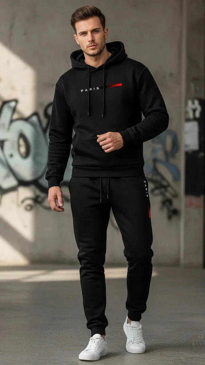 The Paris Urban Streetwear Fleece Tracksuit Set
