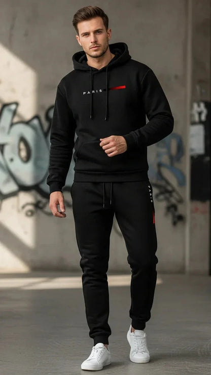 The Paris Urban Streetwear Fleece Tracksuit Set