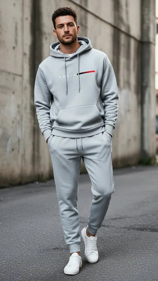 The Paris Urban Streetwear Fleece Tracksuit Set