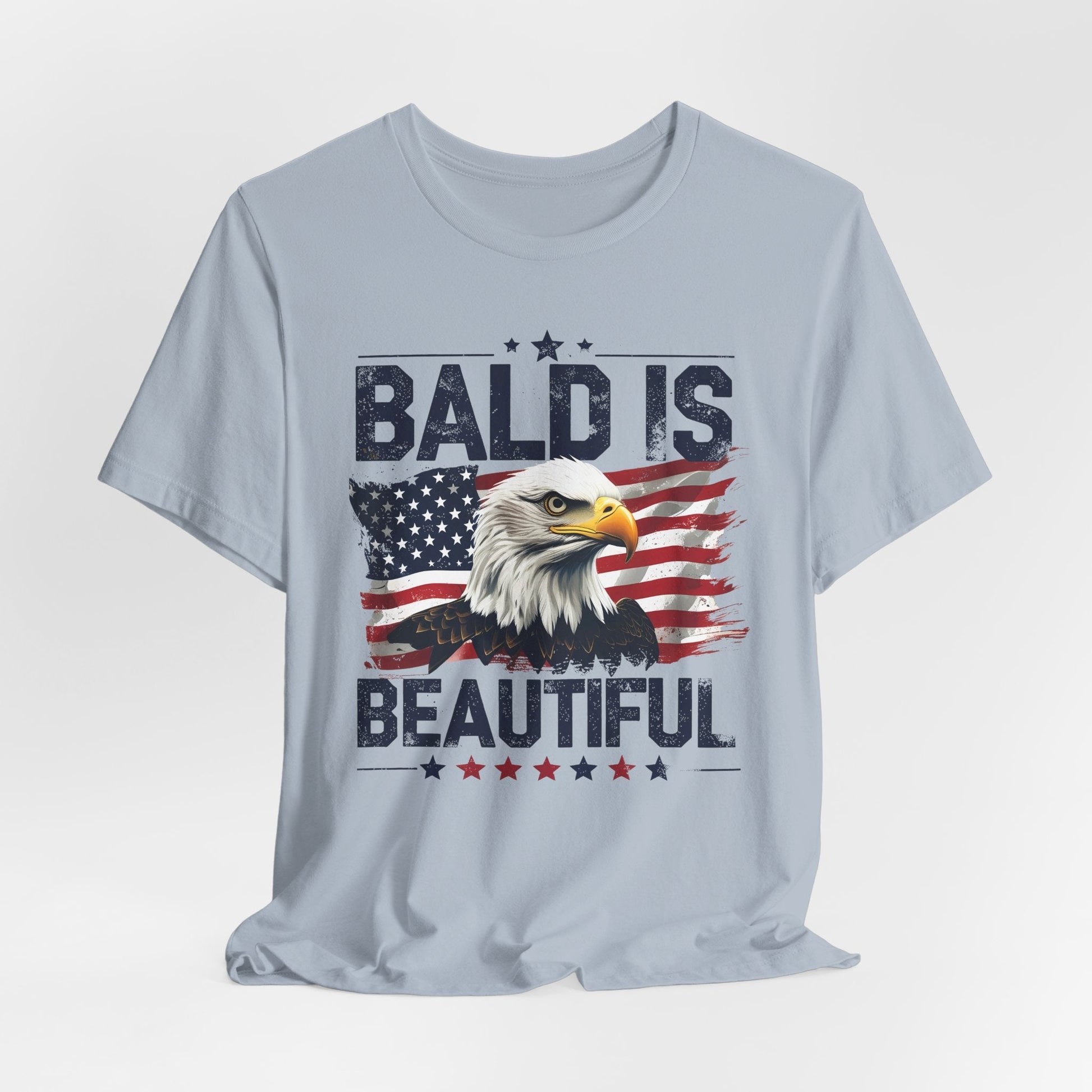 Bald is Beautiful Tee, Bald Eagle Shirt, Patriotic T-Shirt, Unisex Graphic Tee, Eagle Lover Gift, Independence Day Apparel