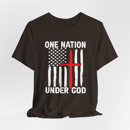 One Nation Under God, Patriotic Unisex T-Shirt, Love of God and Country Tee