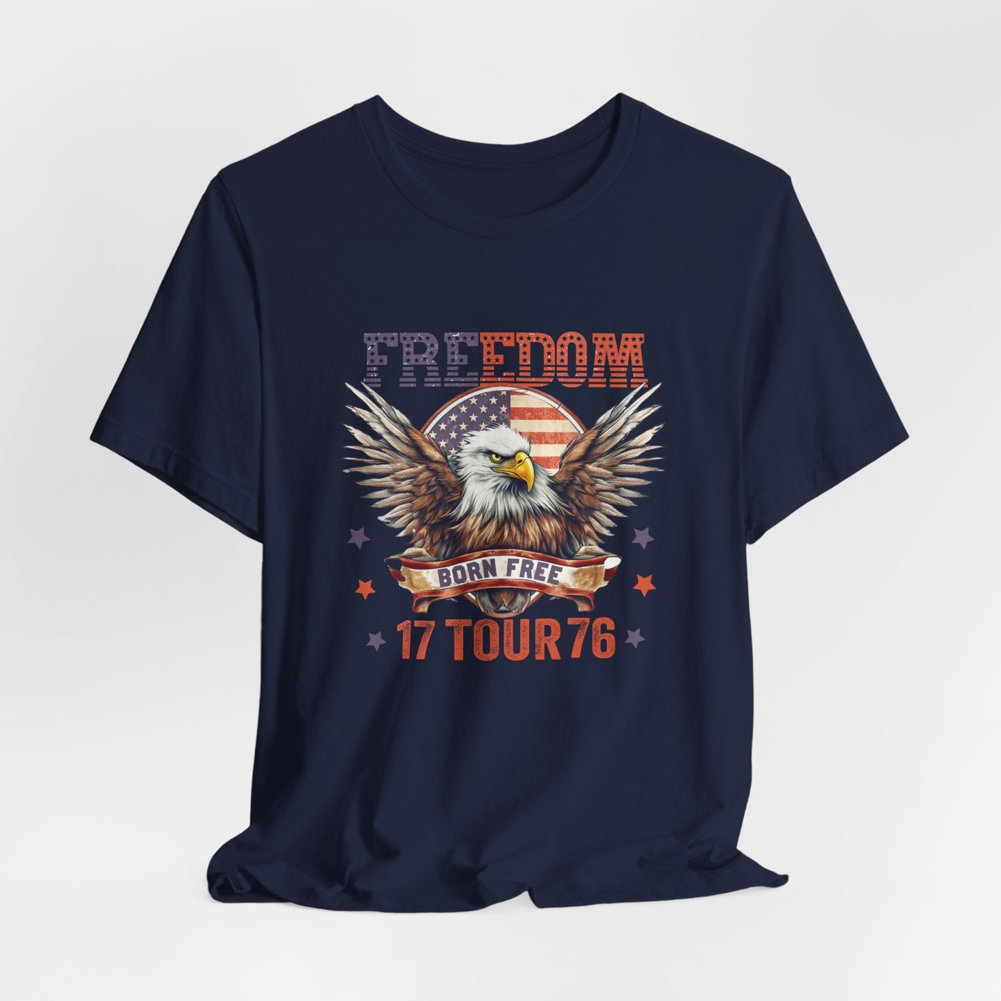 Freedom Tour 1776 Eagle Unisex T-Shirt, Patriotic Graphic T-Shirt, Freedom Apparel