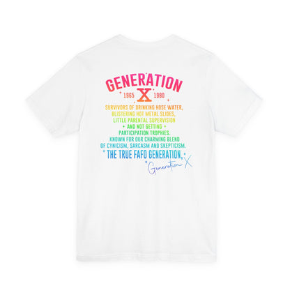Retro Gen X T-Shirt, Vintage Style Tee, Unisex Graphic Tee, Nostalgic 80s Shirt, Perfect for Gen X Fans, Gift for Retro Lovers