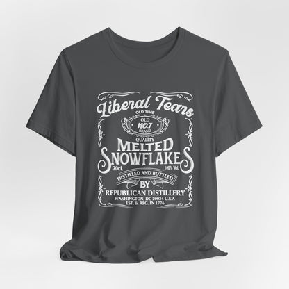 Liberal Tears Quality Melted Snowflakes Unisex T-Shirt, Political Statement, Independence Day Gift.