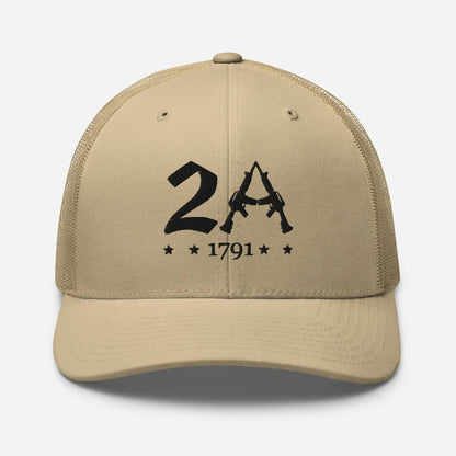 2A 1791 Snapback Trucker Cap - Second Amendment Pride - SKULLFURY MERCH