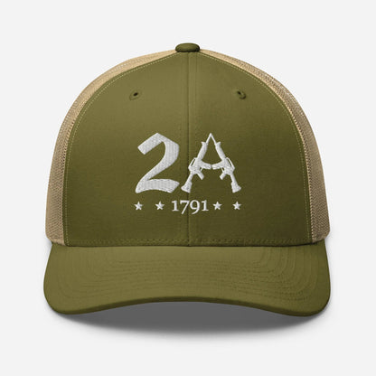 2A Vintage Snapback Trucker Cap - Patriotic Style for All Occasions - SKULLFURY MERCH