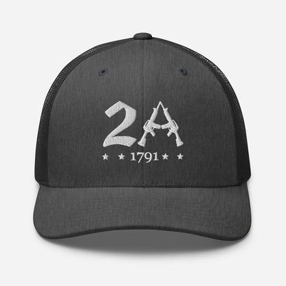 2A Vintage Snapback Trucker Cap - Patriotic Style for All Occasions - SKULLFURY MERCH