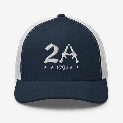 2A Vintage Snapback Trucker Cap - Patriotic Style for All Occasions - SKULLFURY MERCH
