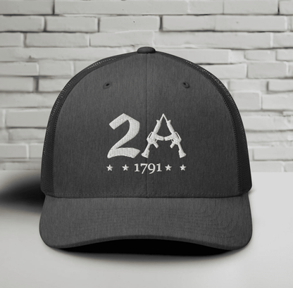 2A Vintage Snapback Trucker Cap - Patriotic Style for All Occasions - SKULLFURY MERCH