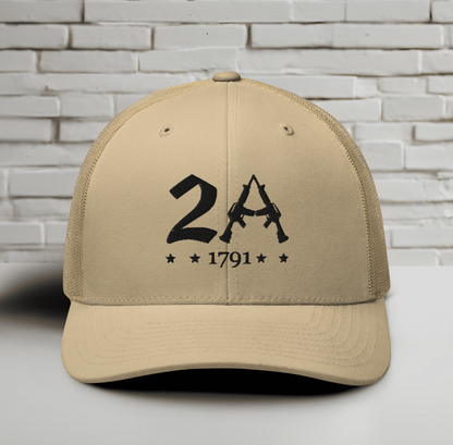 2A 1791 Snapback Trucker Cap - Second Amendment Pride