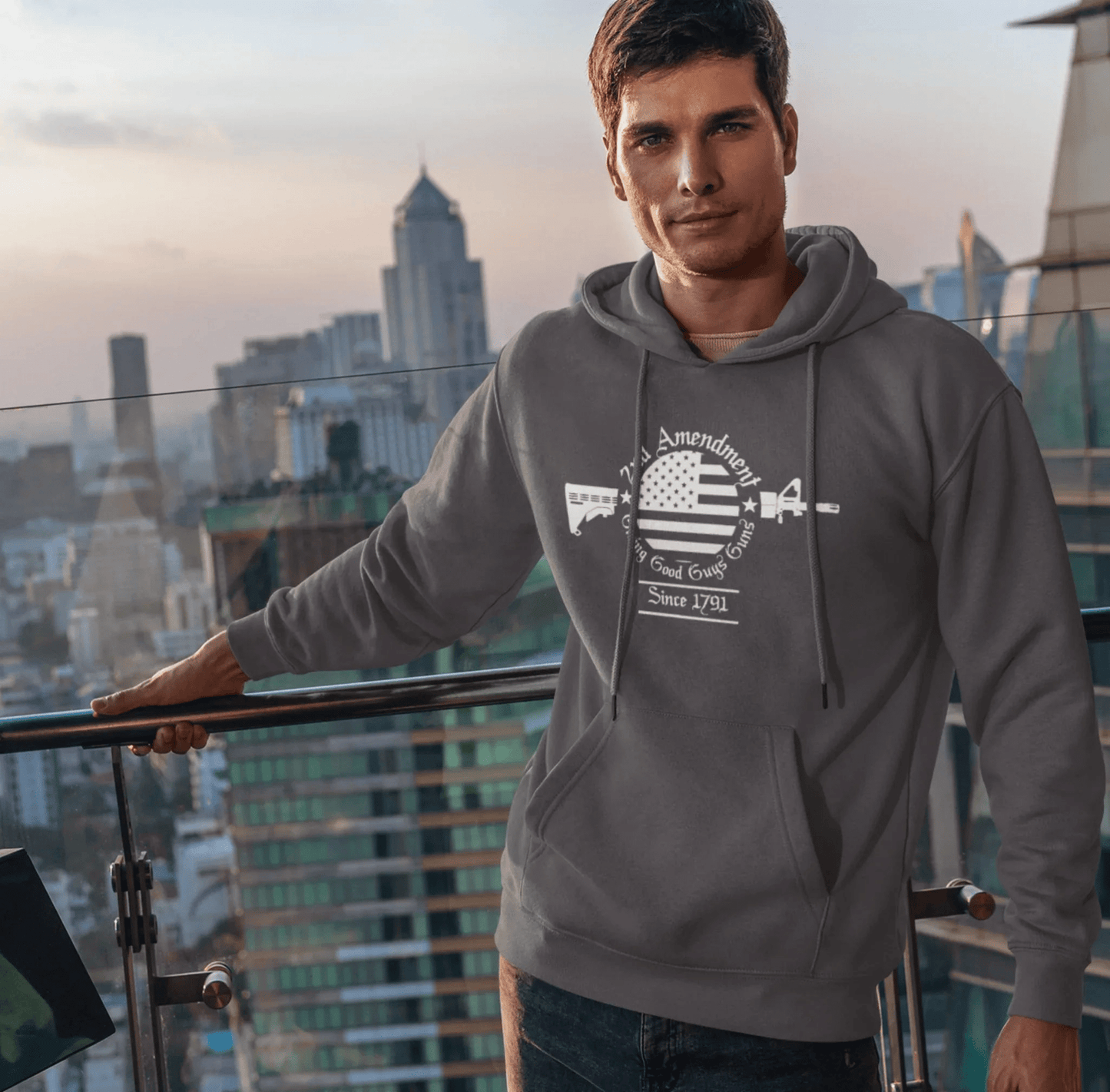 2nd Amendment, Giving Good Guys Guns Since 1791 Unisex Hoodie, Gun Rights, Pro Second Amendment Sweater, Patriotic Gun Owner - SKULLFURY MERCH