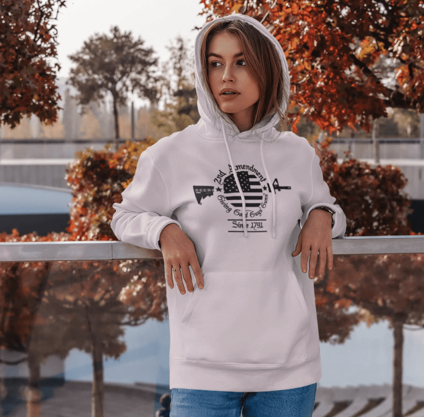 2nd Amendment, Giving Good Guys Guns Since 1791 Unisex Hoodie, Gun Rights, Pro Second Amendment Sweater, Patriotic Gun Owner - SKULLFURY MERCH