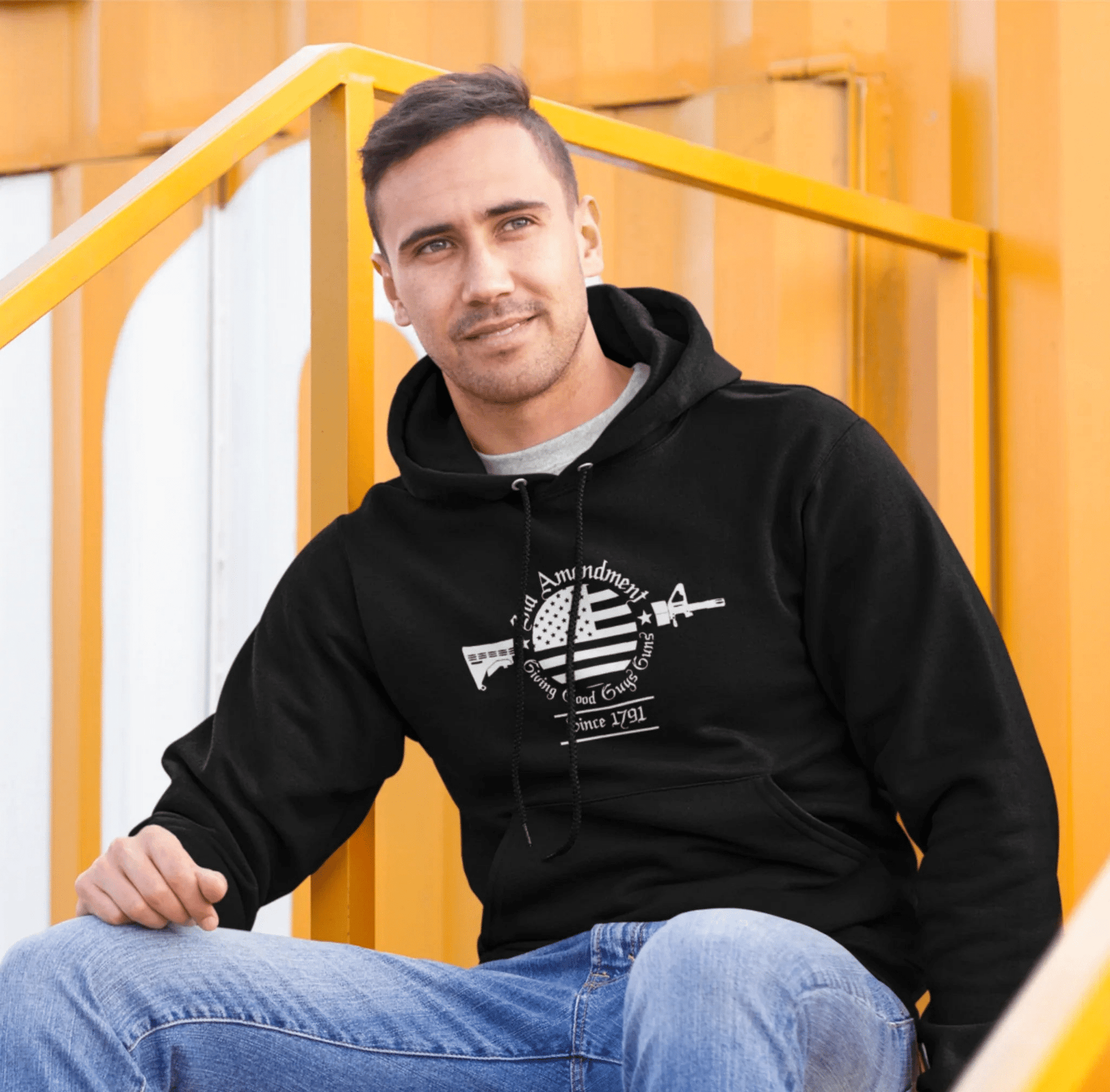 2nd Amendment, Giving Good Guys Guns Since 1791 Unisex Hoodie, Gun Rights, Pro Second Amendment Sweater, Patriotic Gun Owner - SKULLFURY MERCH