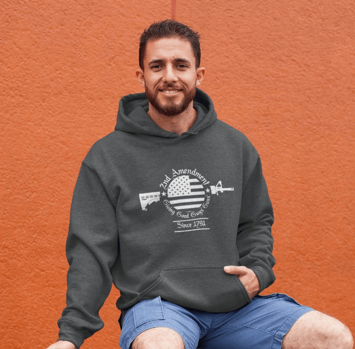 2nd Amendment, Giving Good Guys Guns Since 1791 Unisex Hoodie, Gun Rights, Pro Second Amendment Sweater, Patriotic Gun Owner - SKULLFURY MERCH