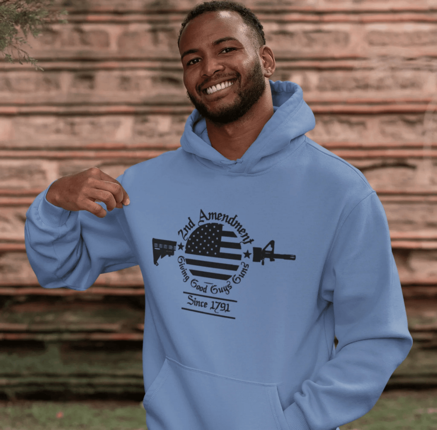 2nd Amendment, Giving Good Guys Guns Since 1791 Unisex Hoodie, Gun Rights, Pro Second Amendment Sweater, Patriotic Gun Owner - SKULLFURY MERCH